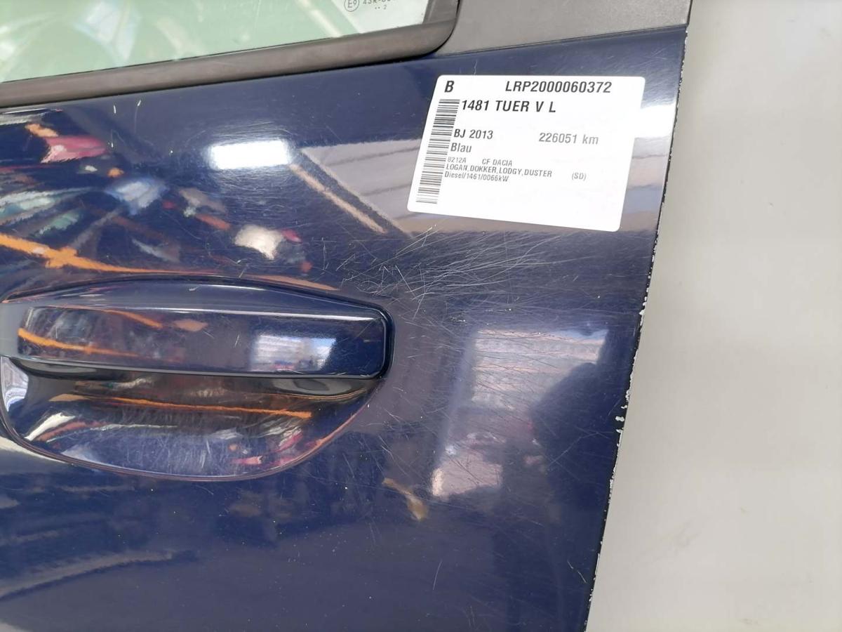 Dacia Lodgy original T&uuml;r vorn links Blau Rohbau Bj.2013